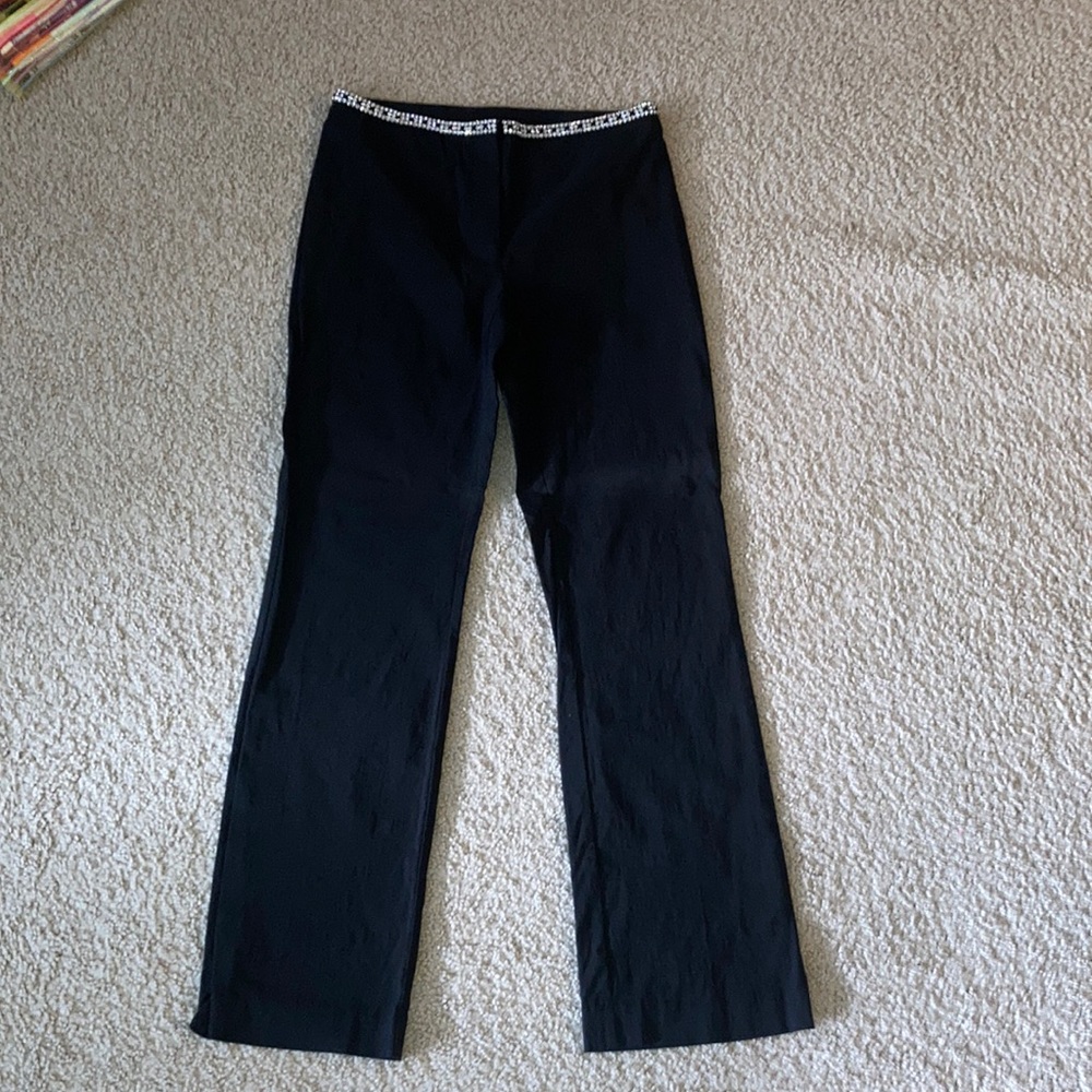 INC black party pants with rhinestone waist